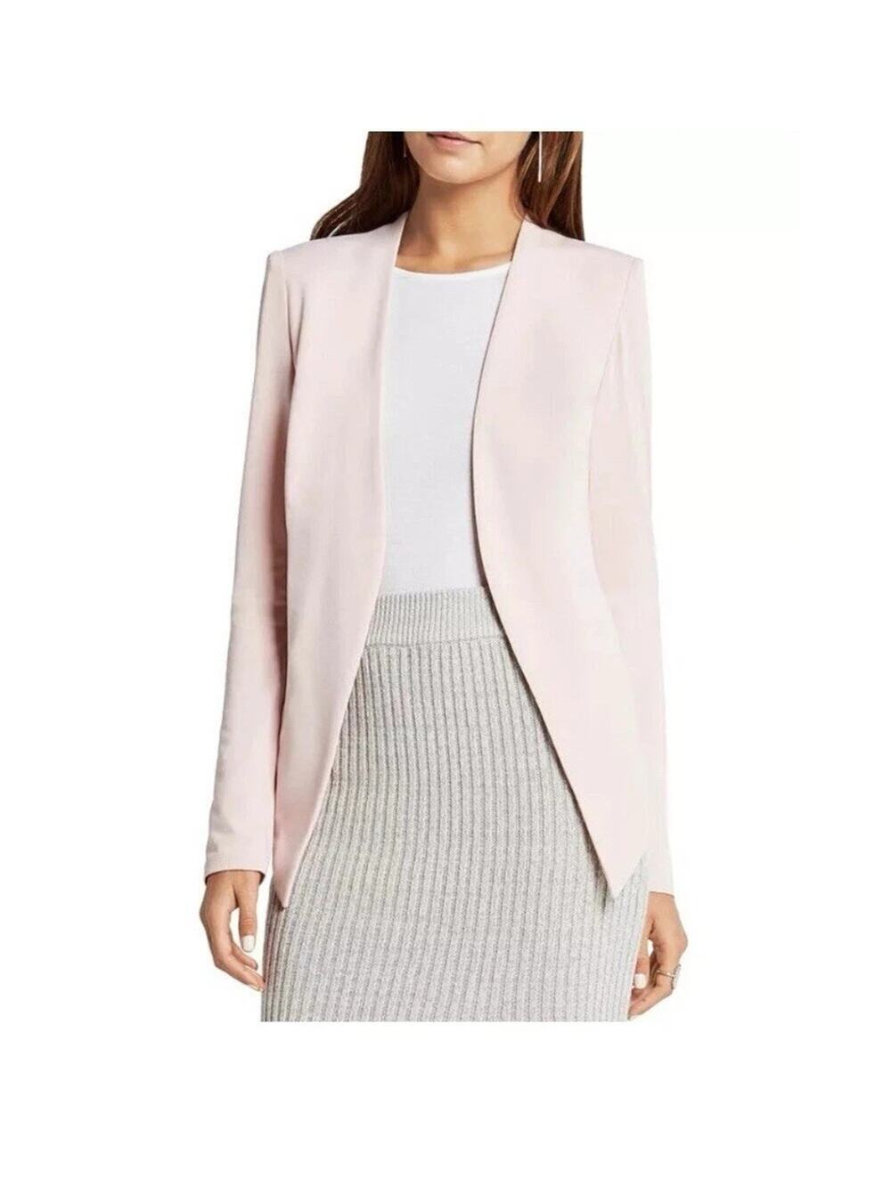 BCBG Essentials Blazer In Rose Smoke Pink Women's Size Large